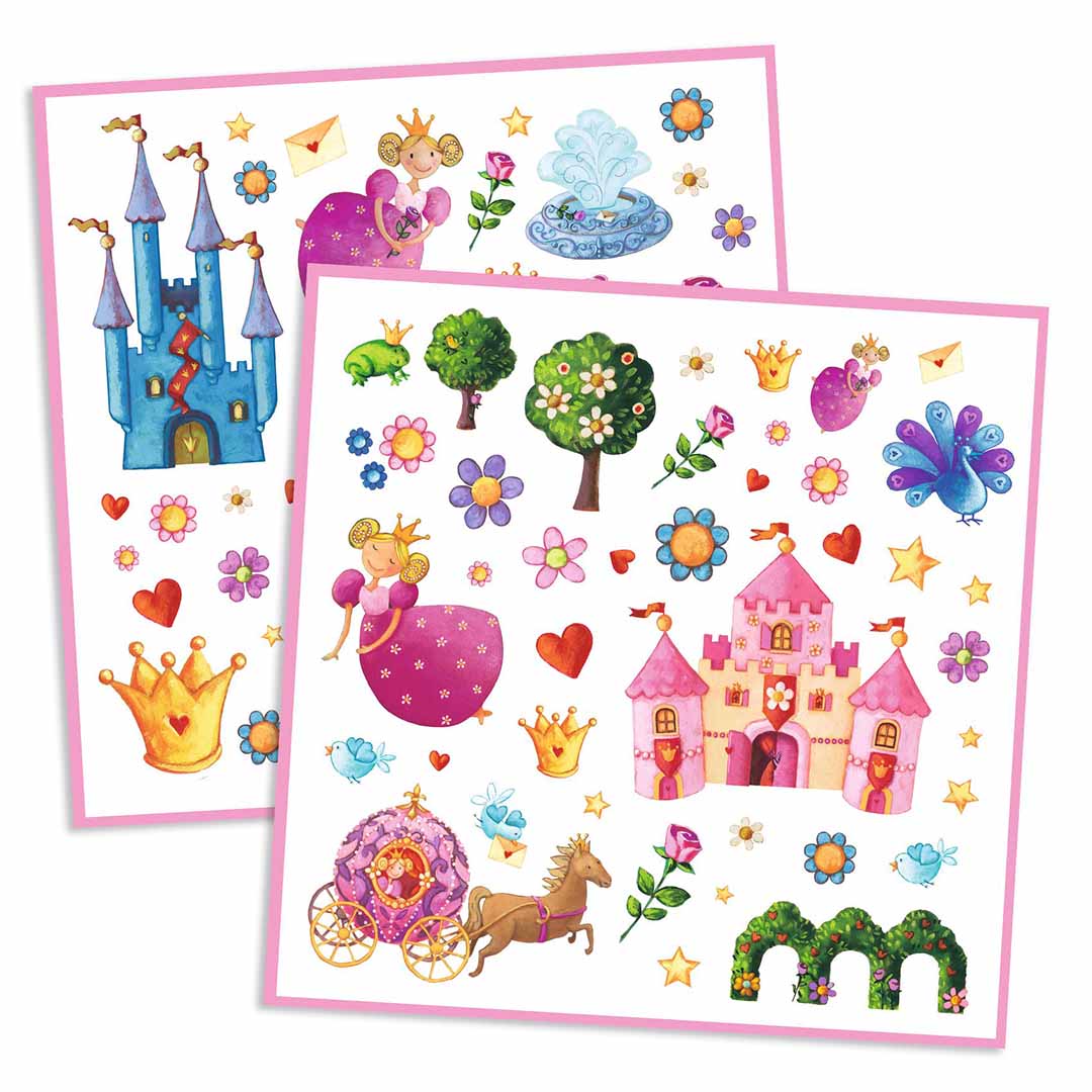 djeco autocollants princesses - 160 pcs