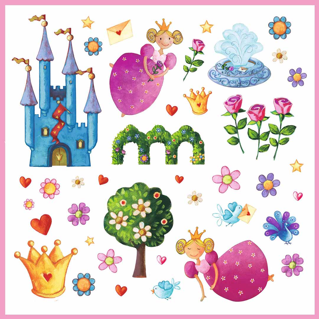 djeco autocollants princesses - 160 pcs