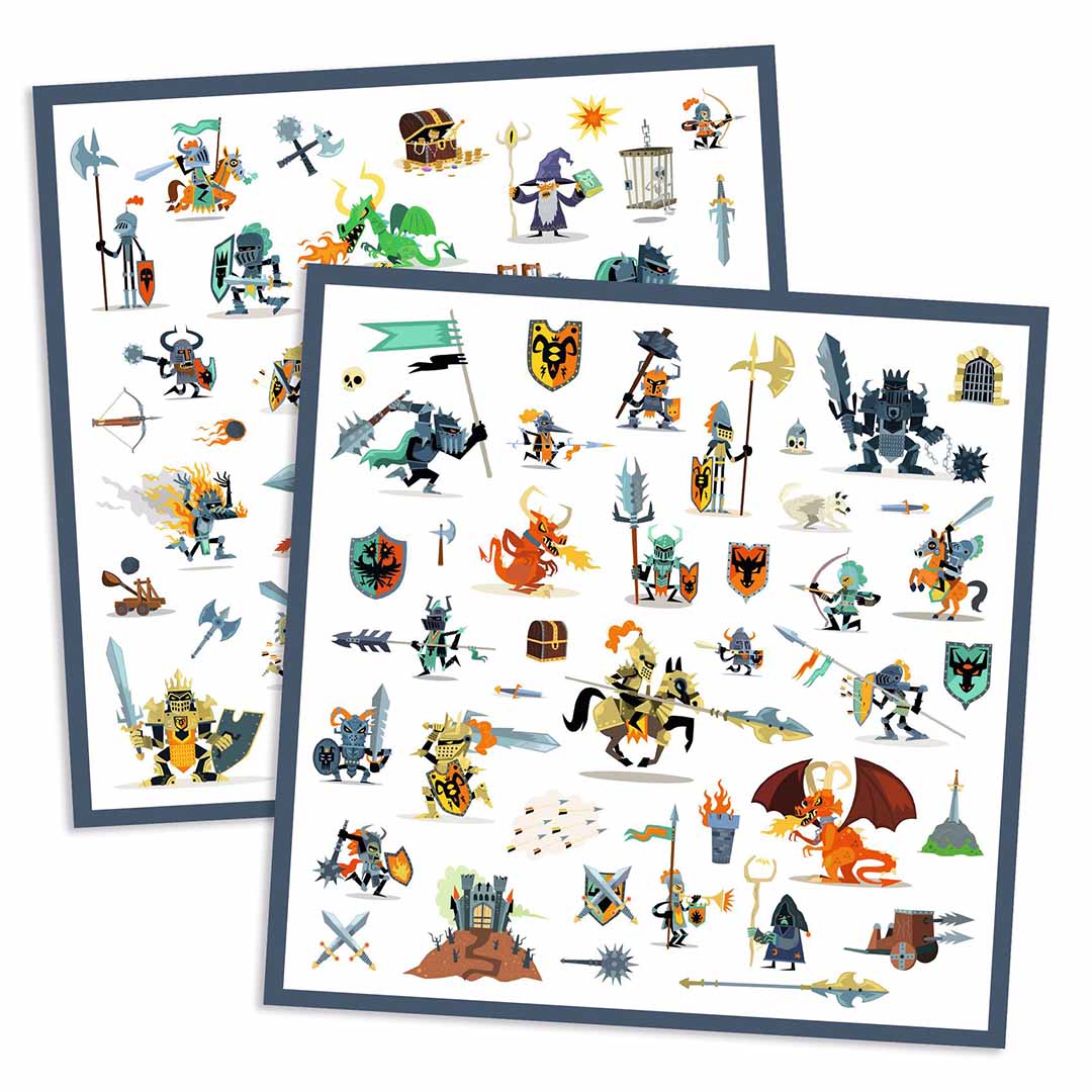 djeco stickers ridders - 160st | DJ08886 | 1