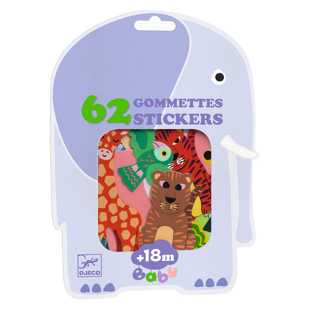 djeco stickers savannedieren - 62st | DJ00059 | 0