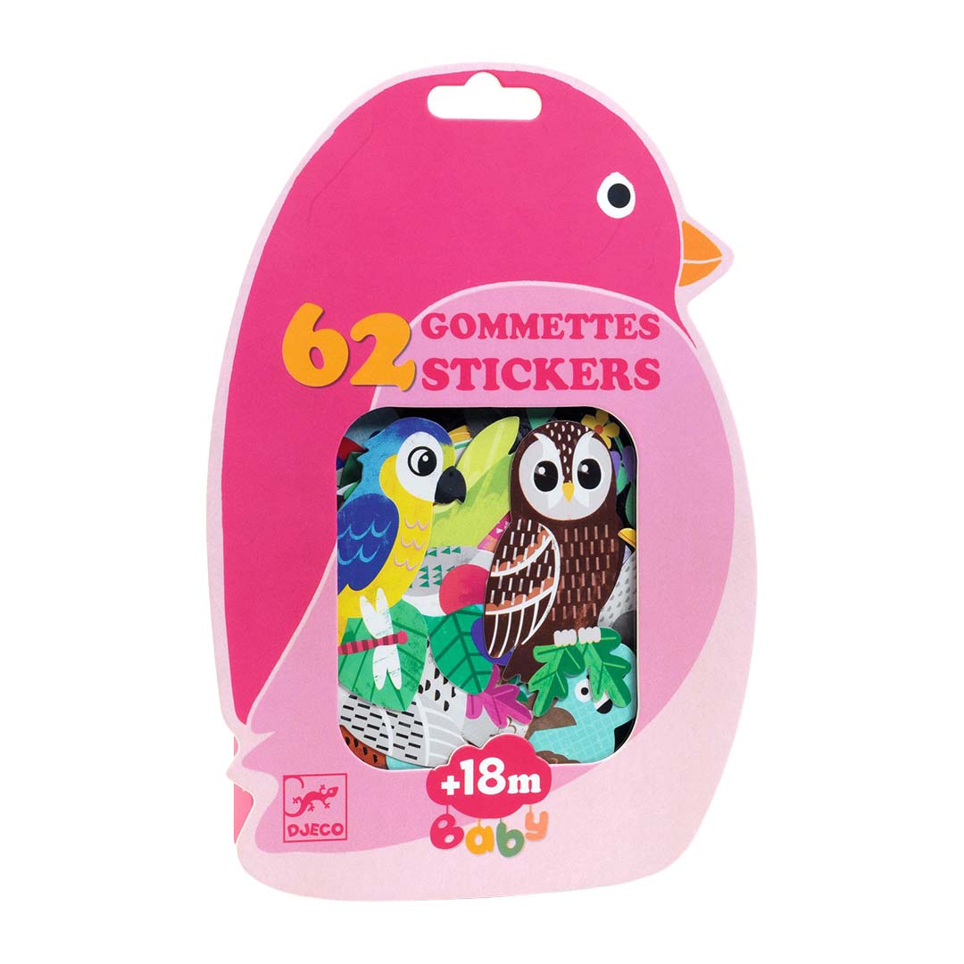 djeco stickers vogels - 62st | DJ00058 | 0