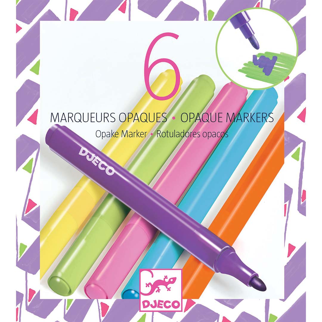 djeco feutres 80's - 6 pcs
