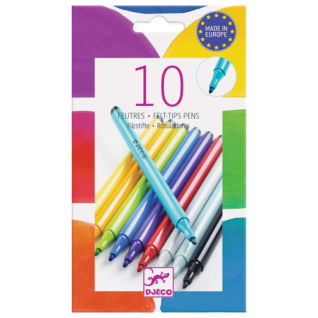 djeco feutres arc-en-ciel - 10 pcs