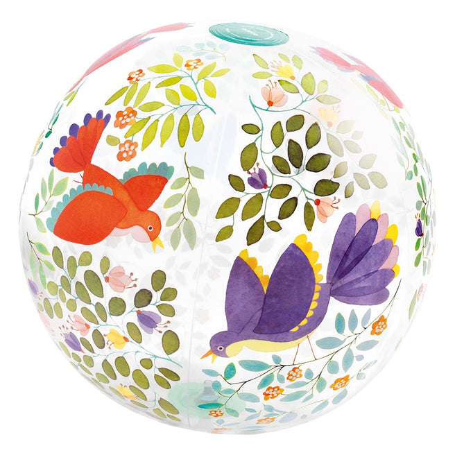djeco ballon de plage - oiseaux