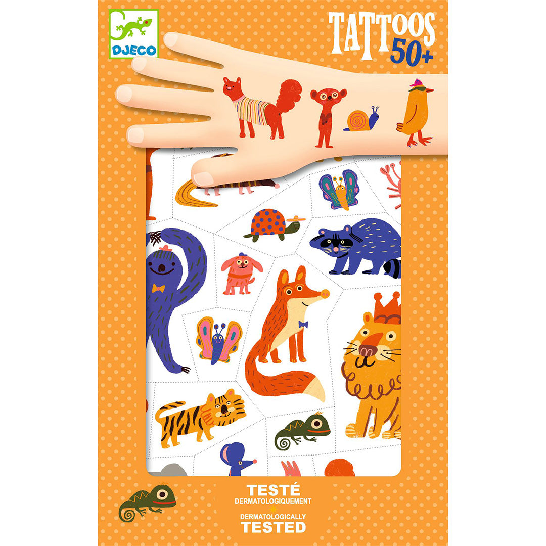djeco tattoos grappige dieren | DJ09917 | 0