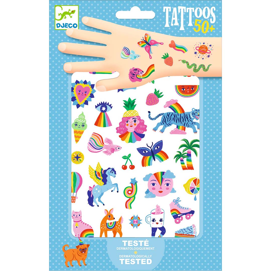 djeco tatouages - rainbow