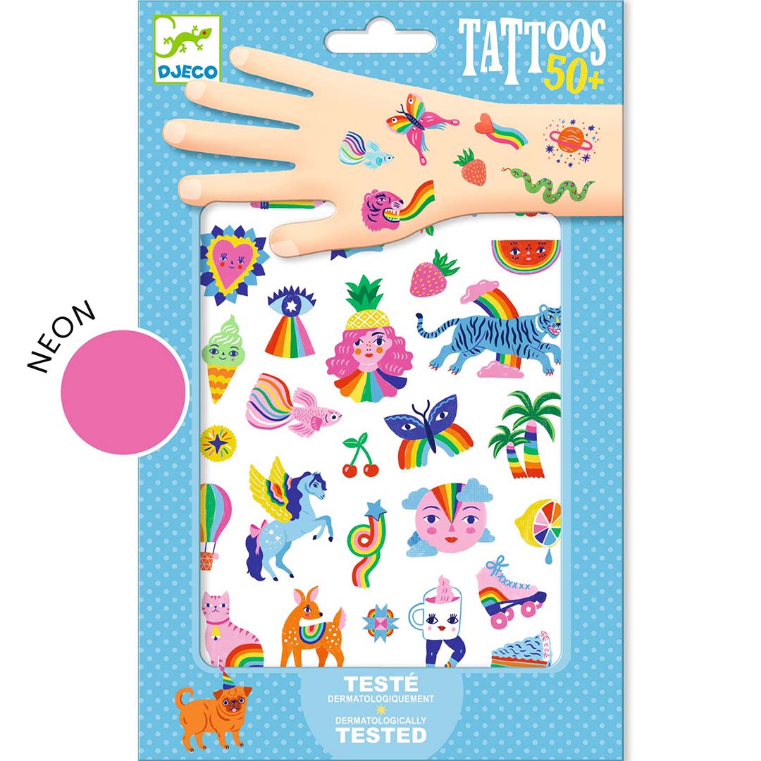 djeco tatouages - rainbow