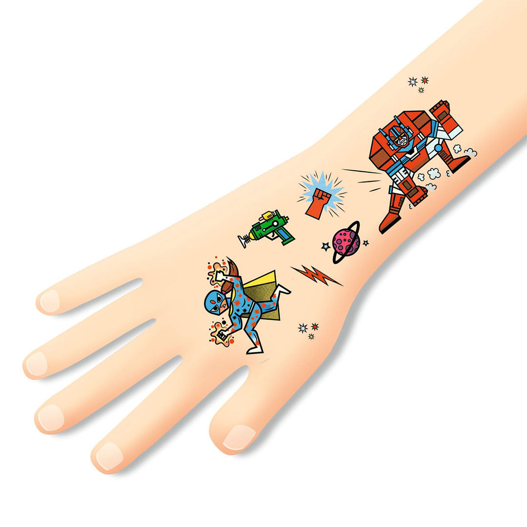 djeco tatouages ​​super-heroes vs villains