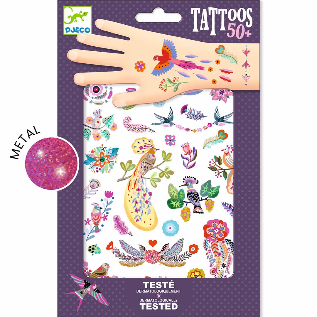 djeco tattoos vogels | DJ09615 | 3