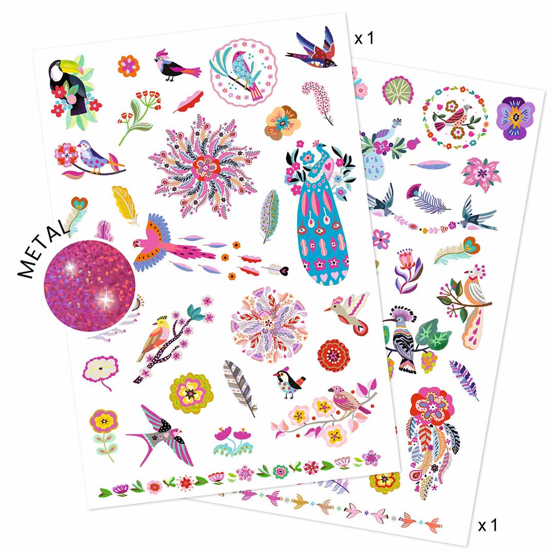 djeco tattoos vogels | DJ09615 | 1