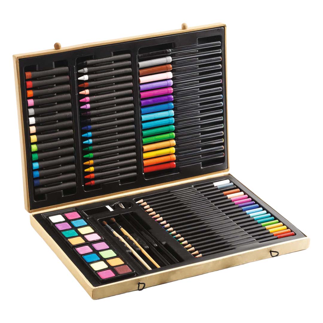 djeco grande boîte de couleurs (78 pièces)