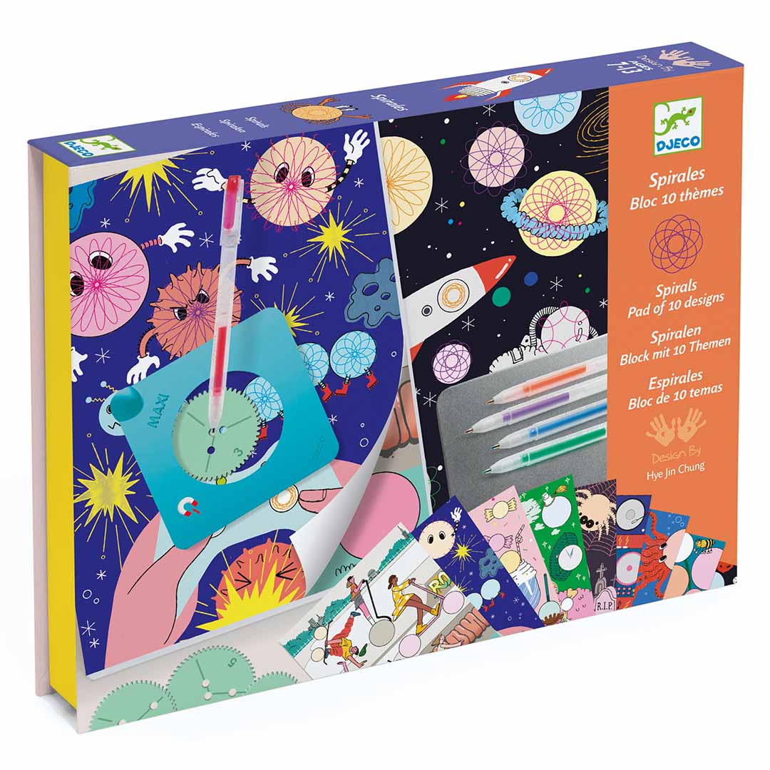 djeco coffret de dessin spirales magnétiques