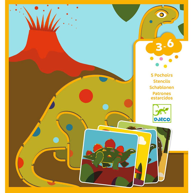 djeco pochoirs de dessin dinosaures