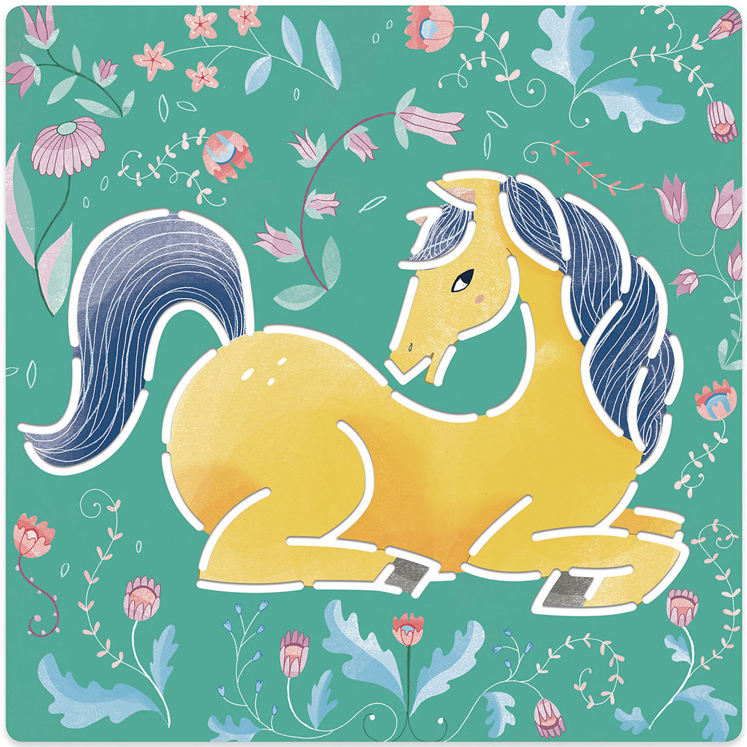 djeco tekensjablonen paarden