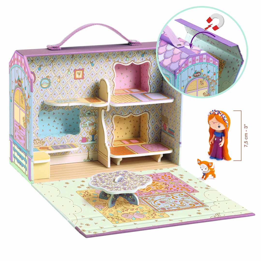 djeco maison de poupée portable tinyly - bluchka & indie
