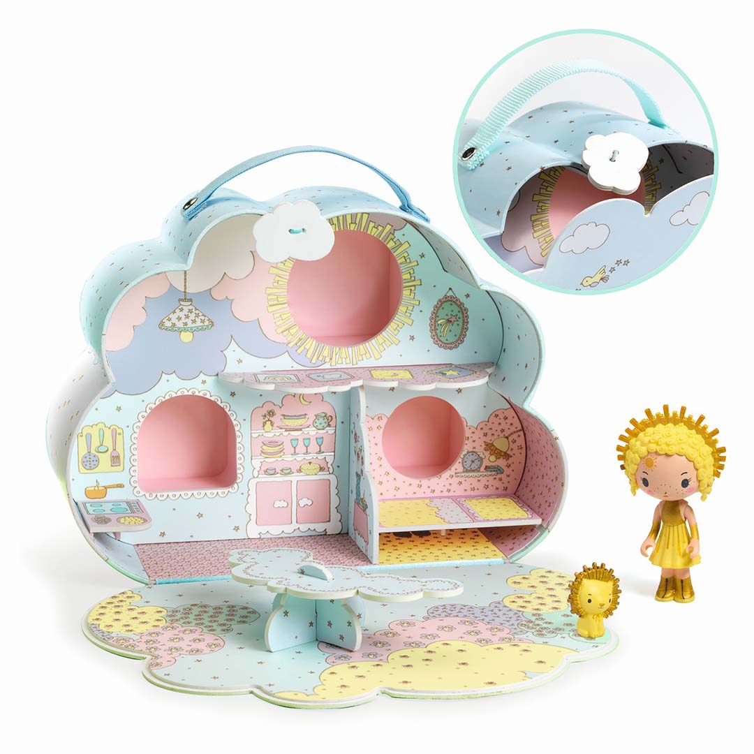 djeco tinyly maison de poupée portable - sunny & mia