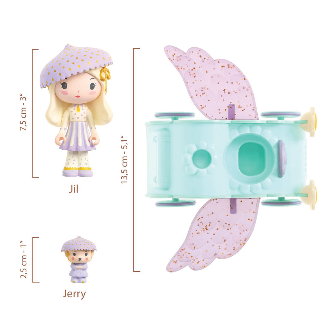 djeco figurine tinyly - jil & jerry tinycar
