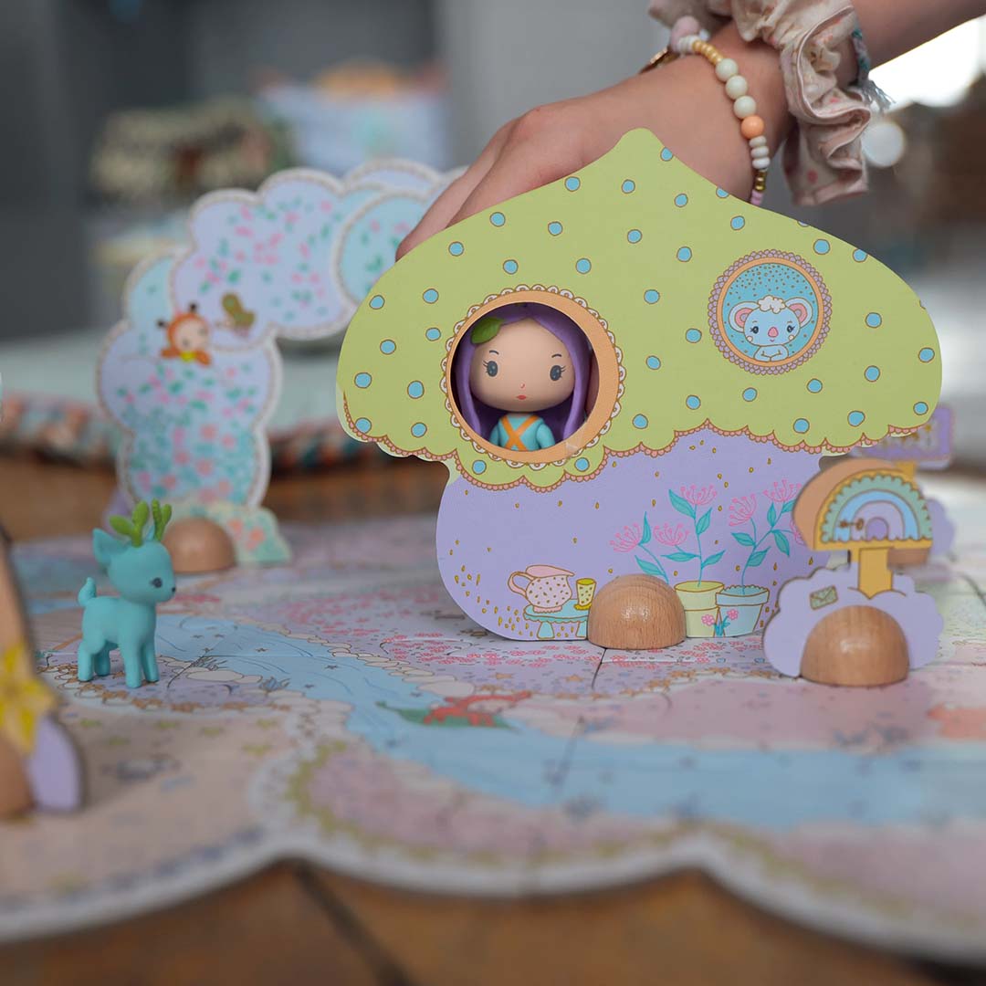 djeco puzzle géant tinyly puzzl'up lily - 33 pièces