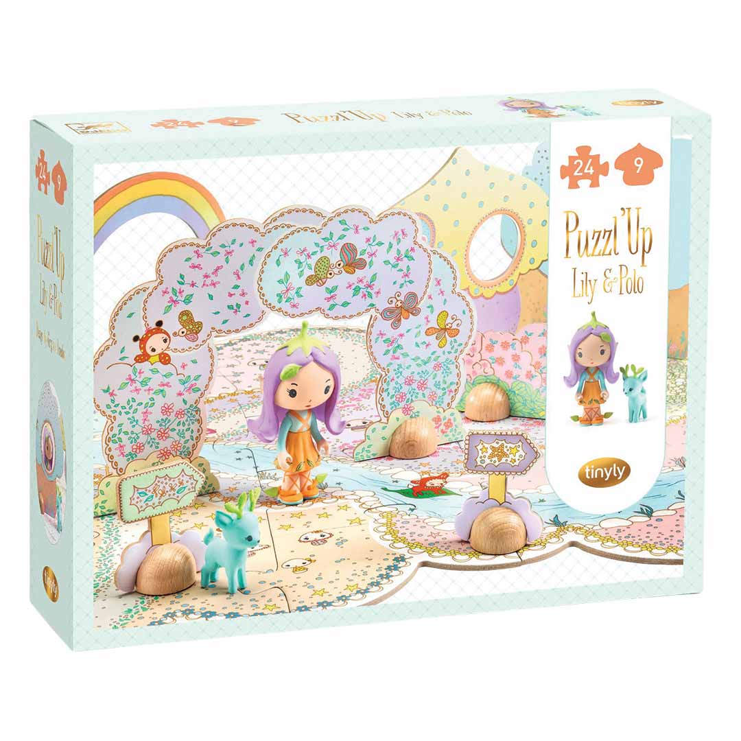 djeco puzzle géant tinyly puzzl'up lily - 33 pièces