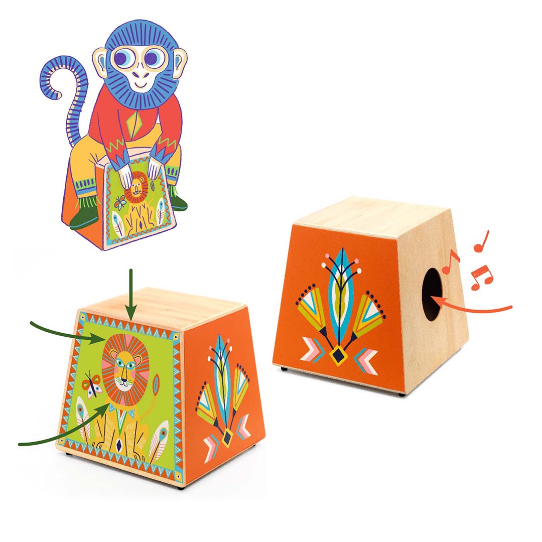 djeco trommel cajon animambo | DJ06014 | 1
