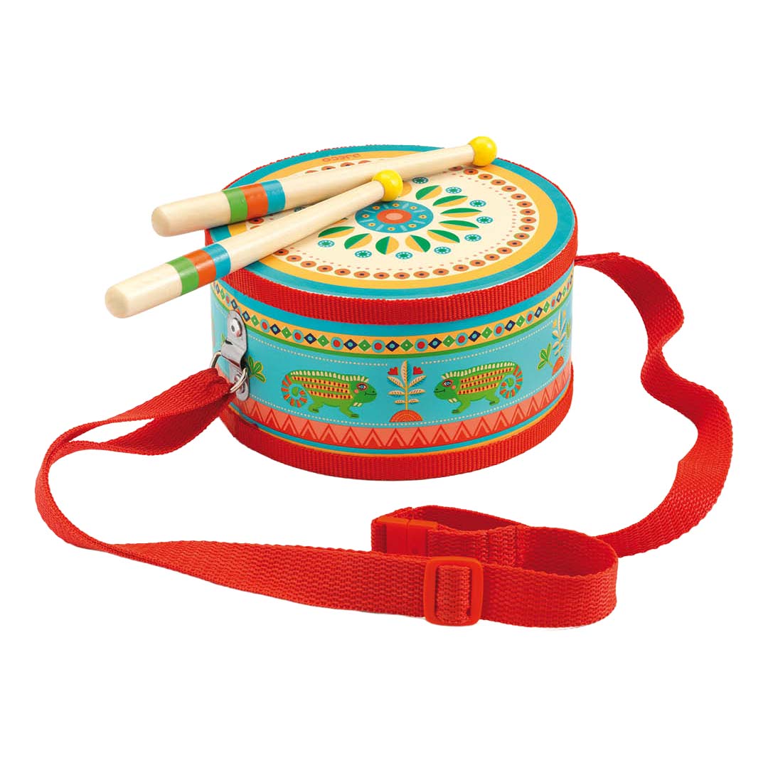 djeco tambour avec sangle animambo