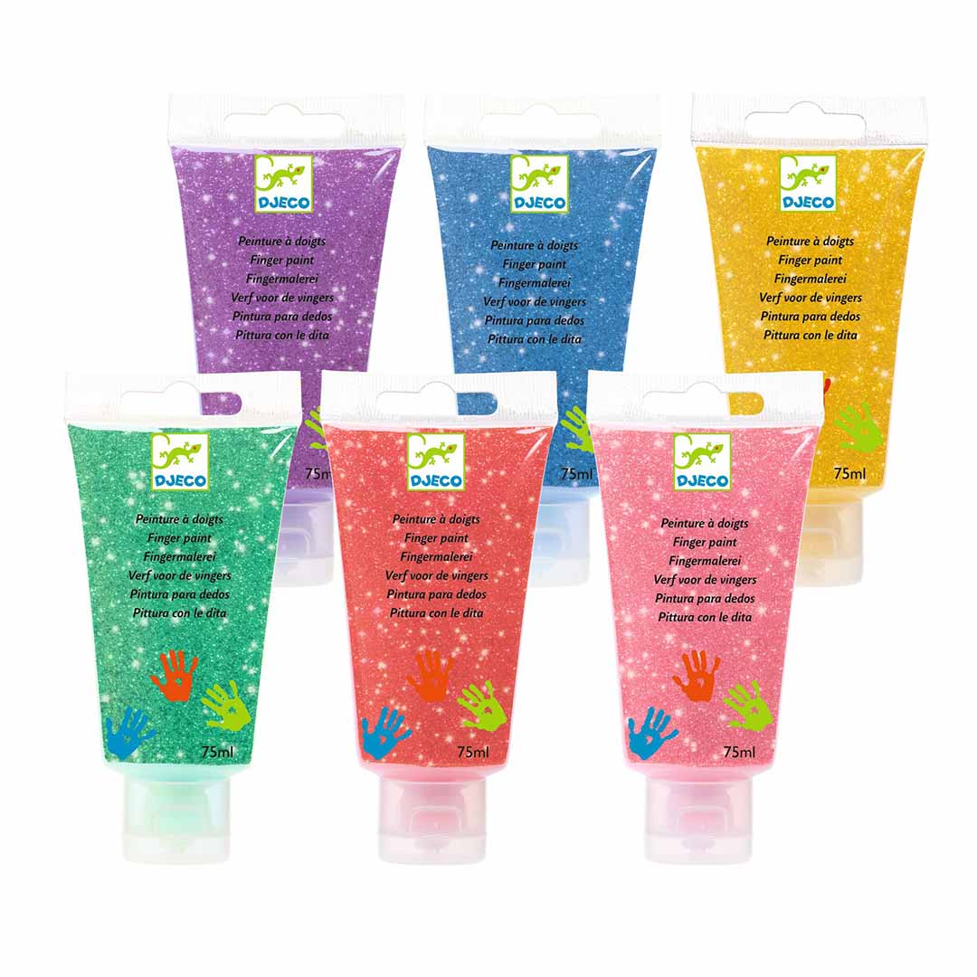 djeco tubes vingerverf glitter