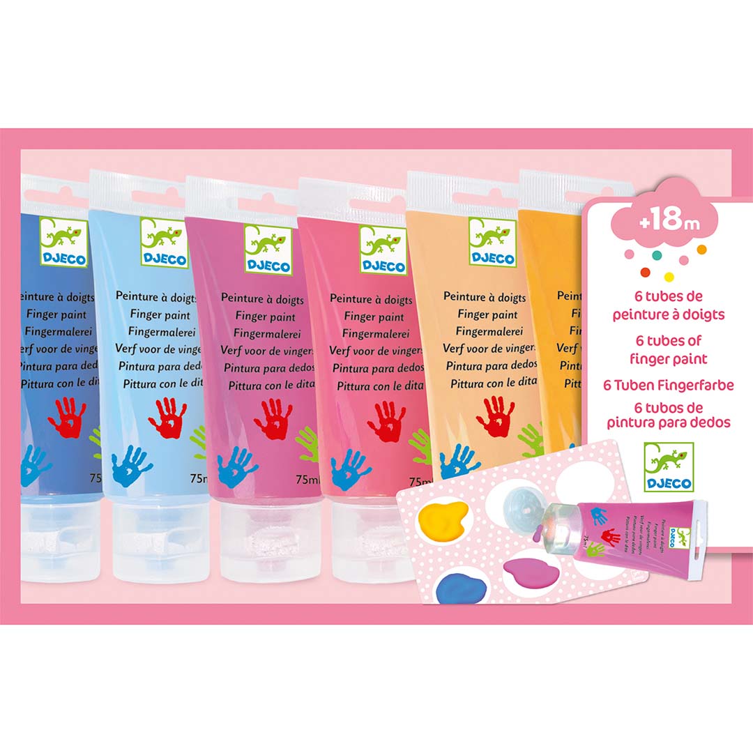 djeco tubes vingerverf pastel | DJ09000 | 3