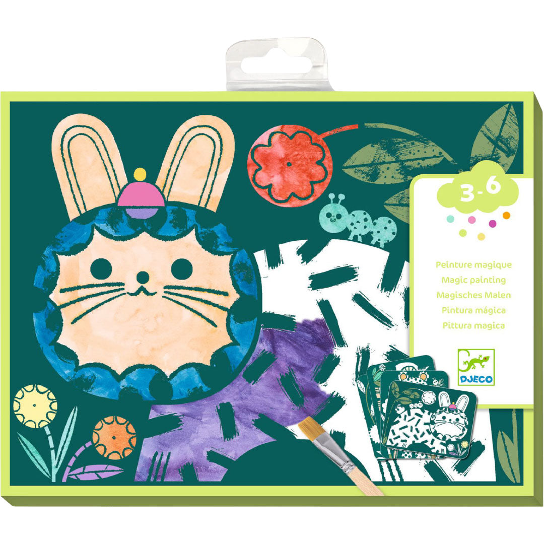 djeco verfset magic reveal paint - dressed-up animals | DJ00094 | 0