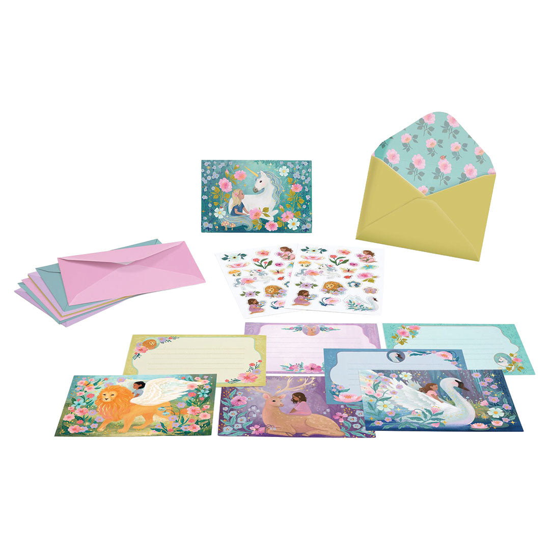 djeco invitations d'anniversaire wonderful creatures - 8 pcs