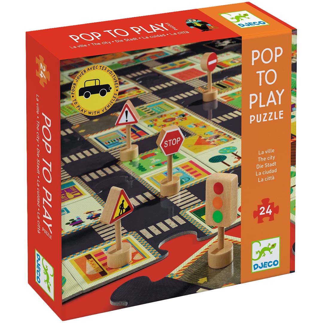 djeco vloerpuzzel de grote stad - 24st | DJ07161 | 0