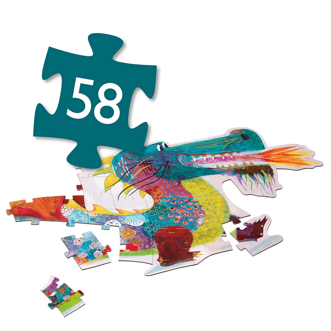 djeco vloerpuzzel leon de draak (58st) | DJ07170 | 3