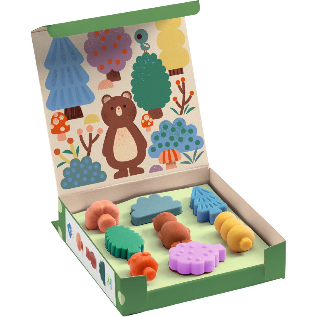 djeco waskrijtjes forest - 8st | DJ09054 | 2