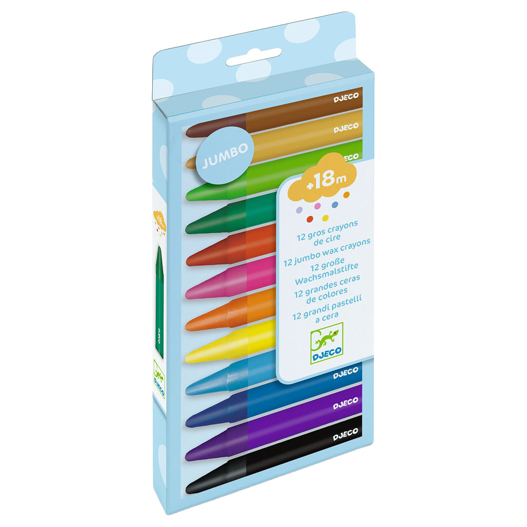 djeco waskrijtjes jumbo - 12st | DJ00969 | 1