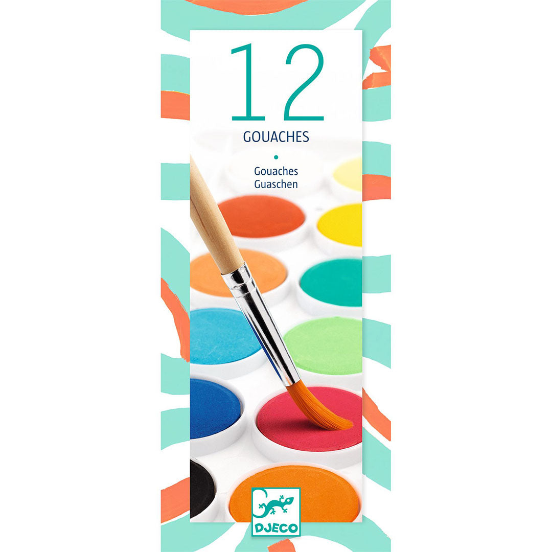 djeco gouache - 12 couleurs
