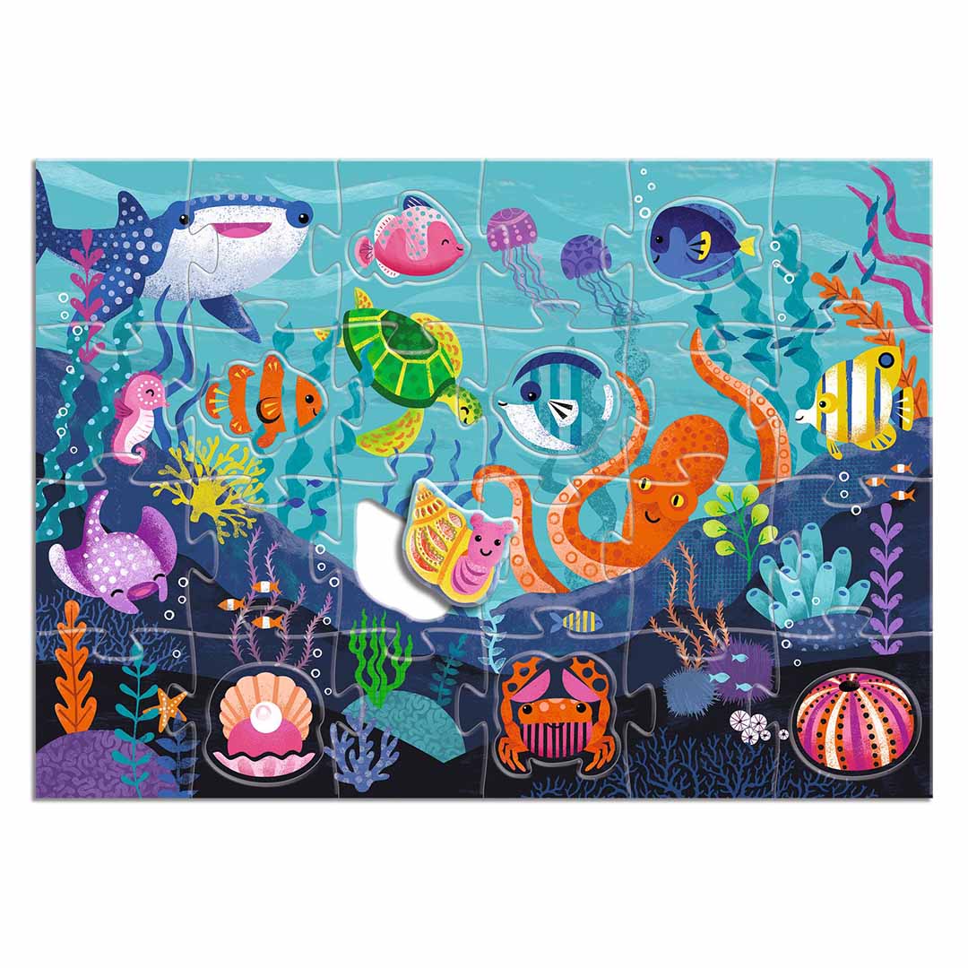djeco xl puzzel oceaan dieren - 32st