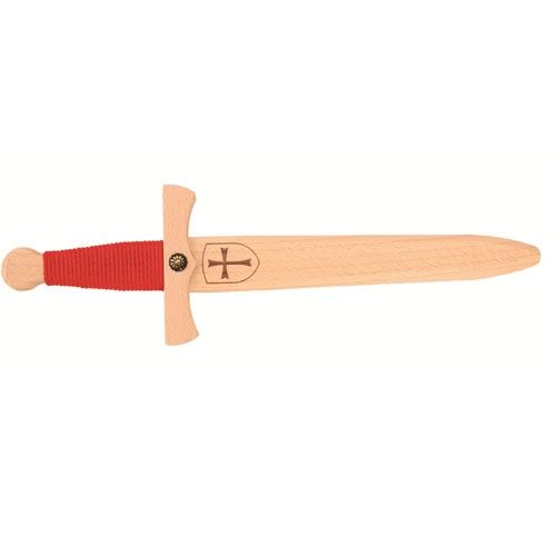dolk tempelridder met rood gevest - 35 cm | 448 | 0