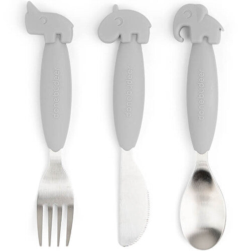 done by deer kinderbestek easy-grip - grey | 1126865 | 0