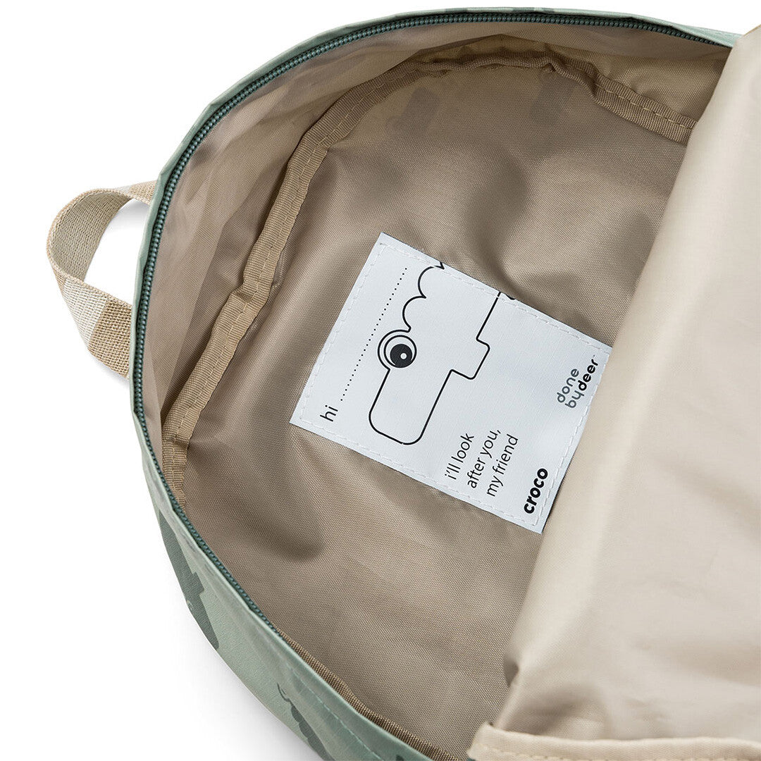 done by deer kleuterrugzak croco - green - 31 cm | 7023013 | 4