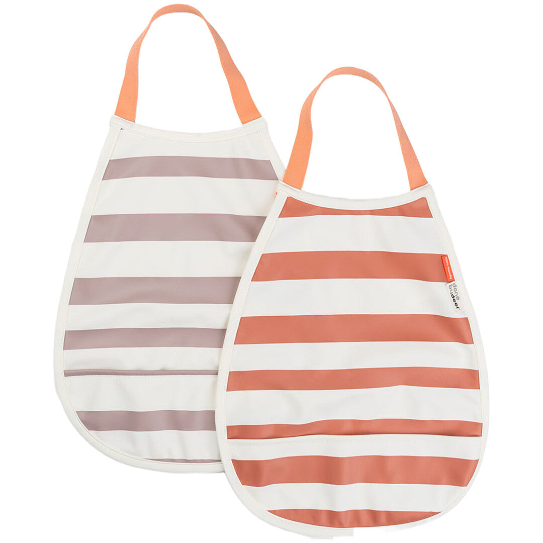 done by deer slabbetjes met voorvak - stripes - papaya - 2st | 1333001 | 0