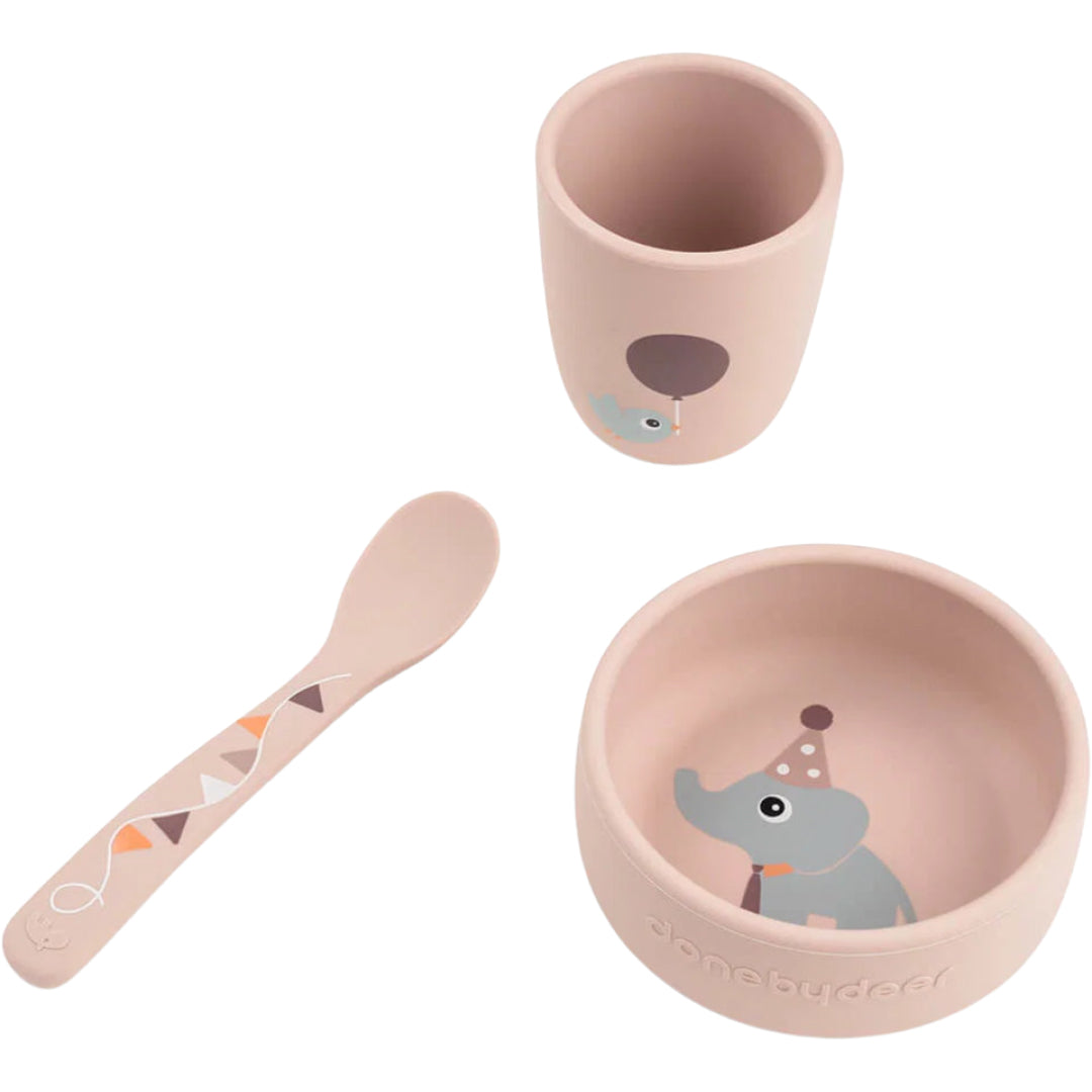 done by deer kinderservies met zuignap - celebration - powder - 3-delig | 1529801 | 