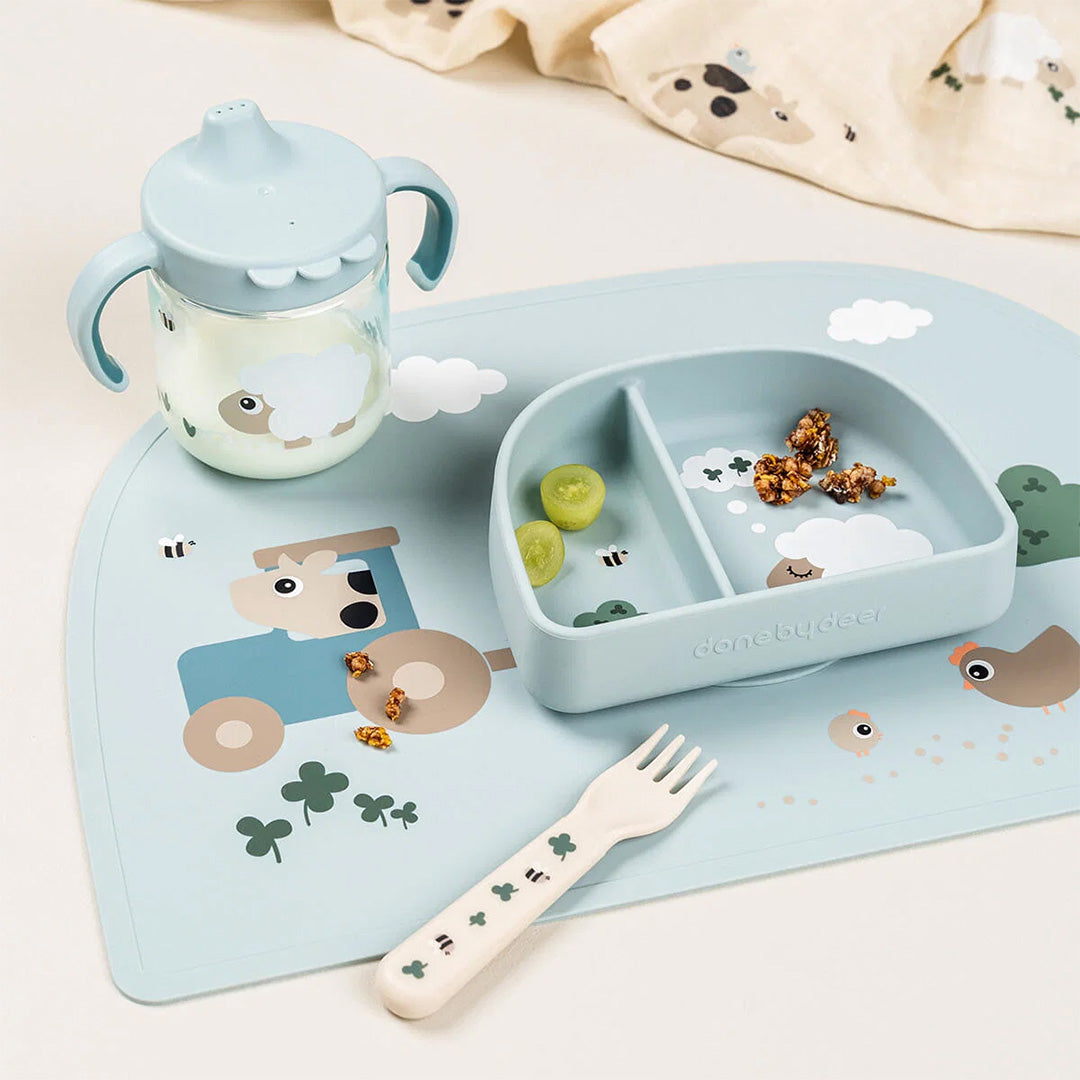 done by deer placemat tiny farm - blue | 1069212 | 2