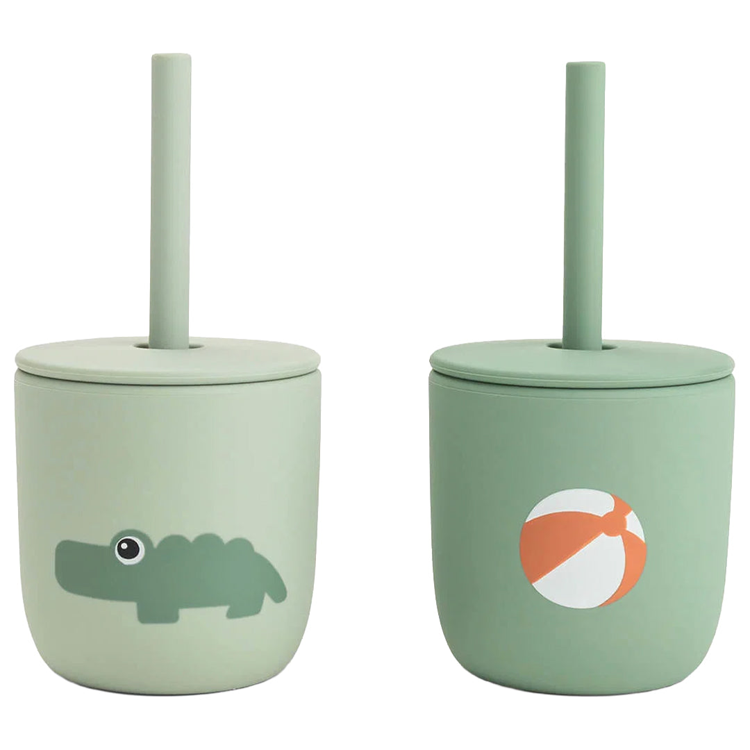 done by deer siliconen kinderbeker met rietje playground - 2st | 1969623 | 