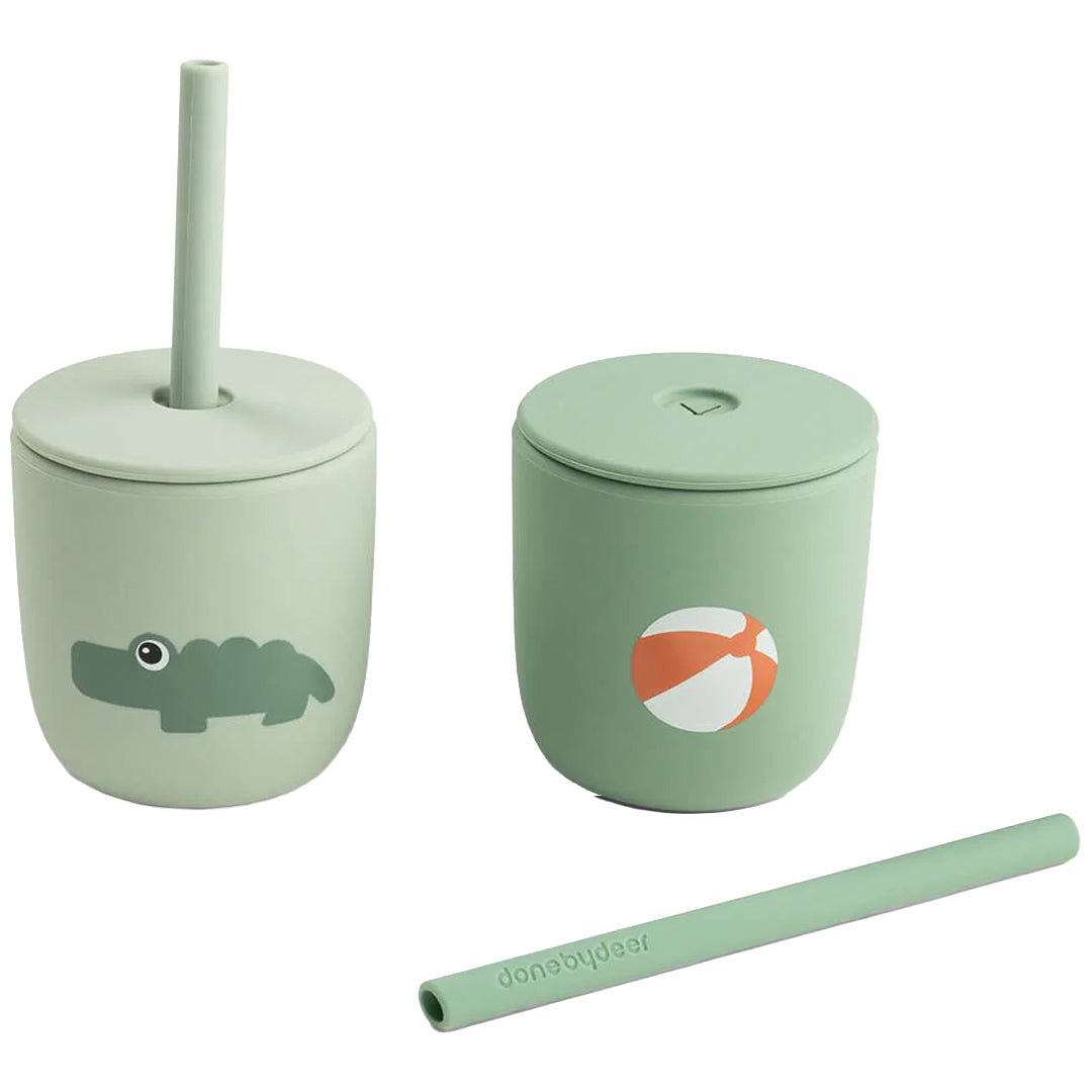 done by deer siliconen kinderbeker met rietje playground - 2st | 1969623 | 2