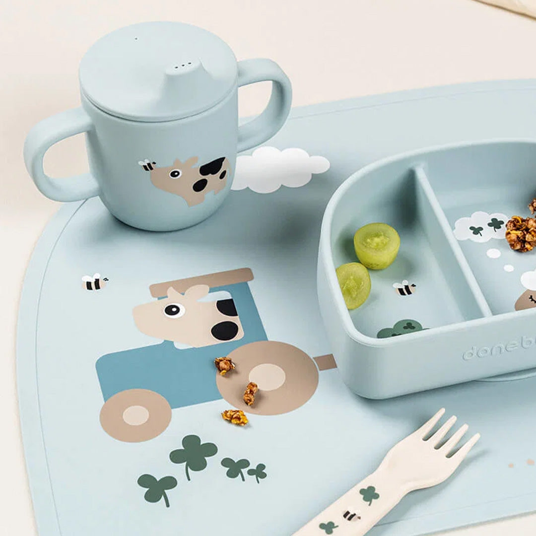 done by deer siliconen tuitbeker tiny farm - blue | 1469612 |4