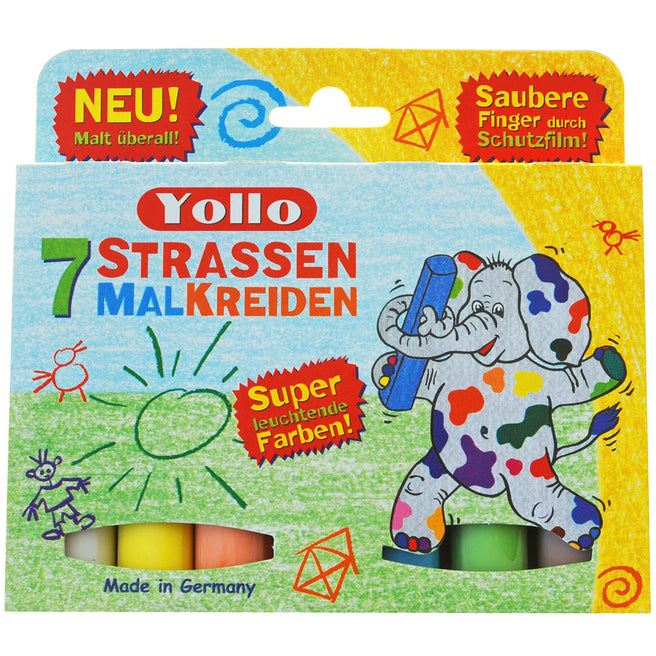 ecologisch stoepkrijt - 7 kleuren  | A190675 | 1