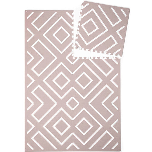 eeveve foam speelmat 180x120 cm - modern blocks - oud roze | 20002 | 0