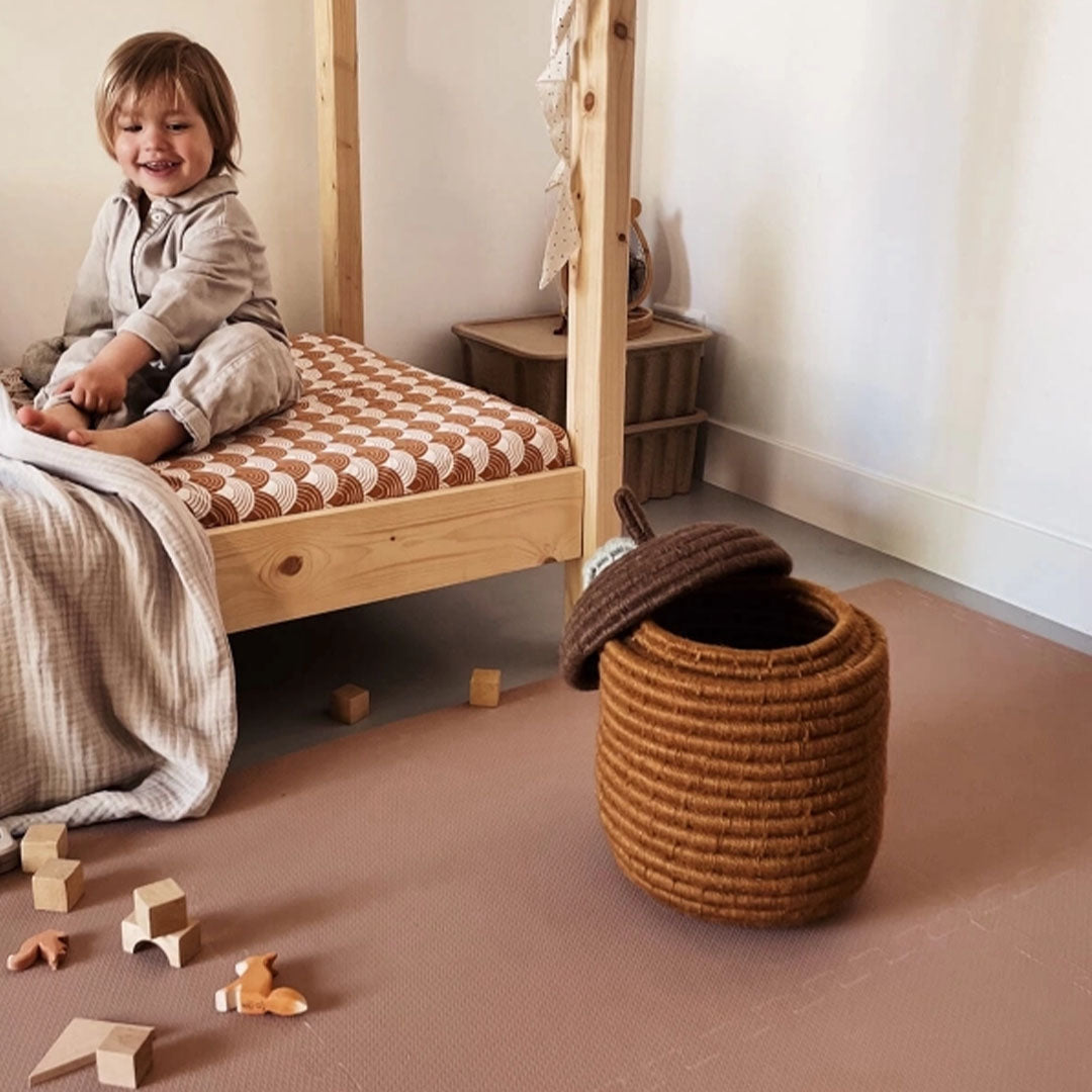 eeveve tapis de jeu en mousse cannelle - 180x120 cm
