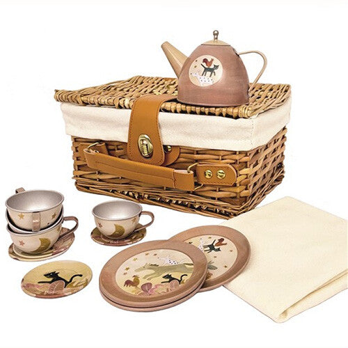 egmont toys theeservies in rieten mand - bremer stadsmuzikanten | ET540057 | 0