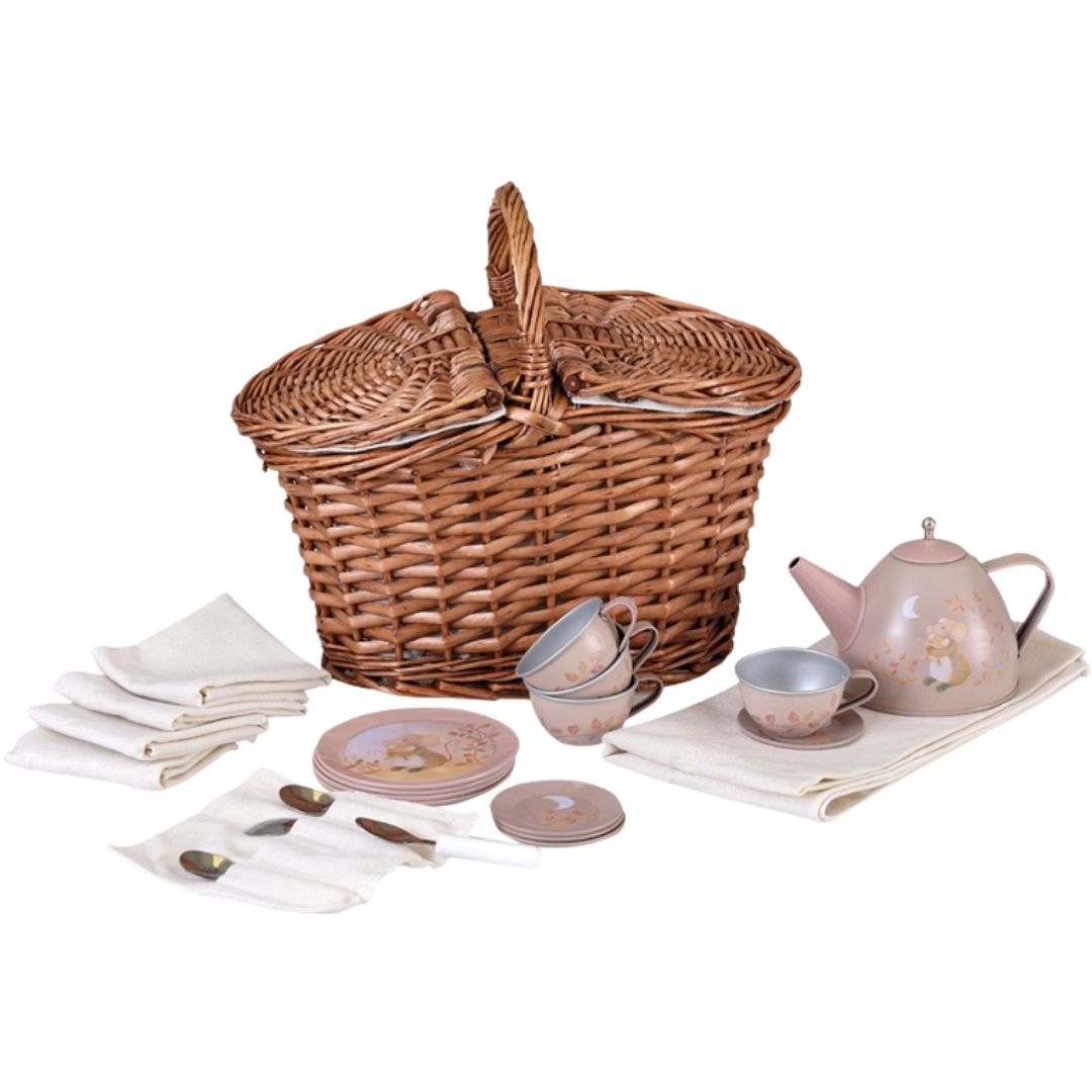egmont toys theeservies in rieten mand - muis | ET540061 | 0