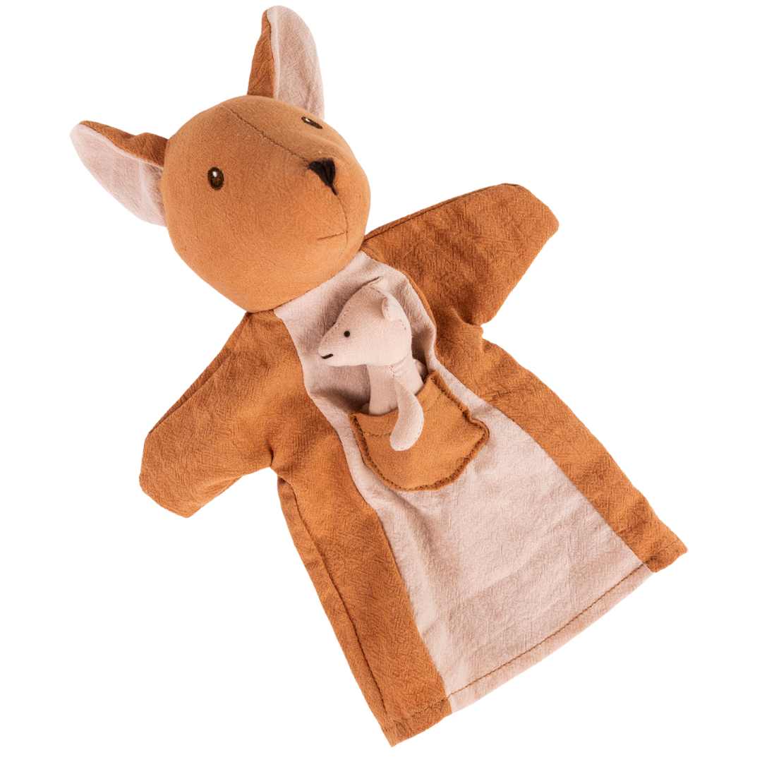 egmont toys handpop kangoeroe met jong | ET160126 | 5
